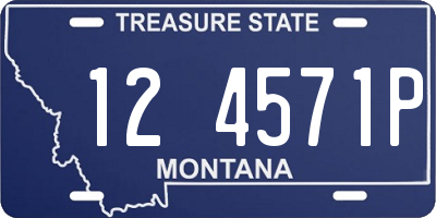 MT license plate 124571P