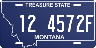 MT license plate 124572F
