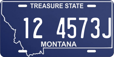 MT license plate 124573J