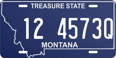 MT license plate 124573Q