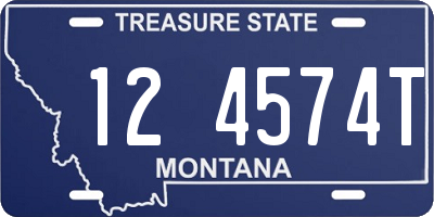 MT license plate 124574T