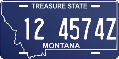 MT license plate 124574Z