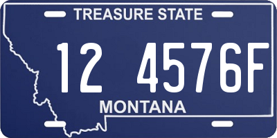 MT license plate 124576F