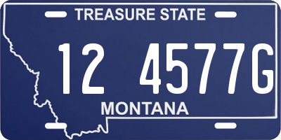 MT license plate 124577G