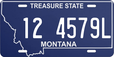 MT license plate 124579L