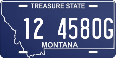 MT license plate 124580G