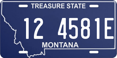 MT license plate 124581E
