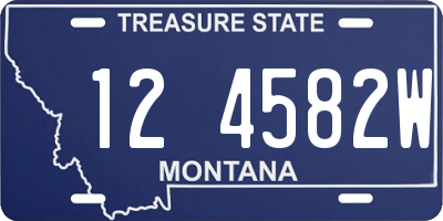 MT license plate 124582W