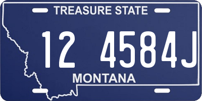 MT license plate 124584J