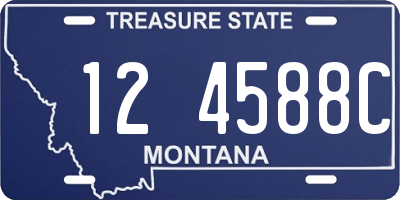 MT license plate 124588C