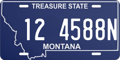 MT license plate 124588N