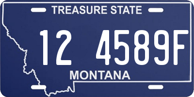 MT license plate 124589F