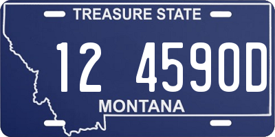 MT license plate 124590D