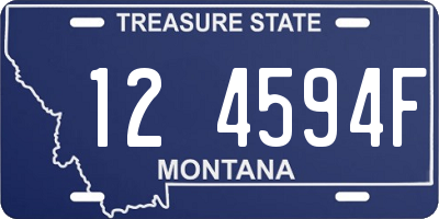 MT license plate 124594F
