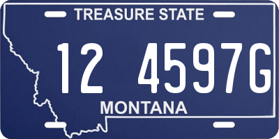 MT license plate 124597G