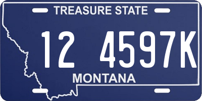 MT license plate 124597K