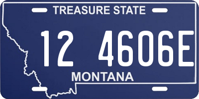 MT license plate 124606E