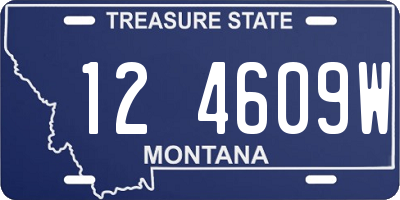 MT license plate 124609W