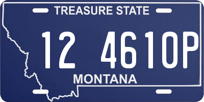 MT license plate 124610P