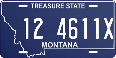 MT license plate 124611X