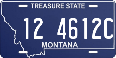 MT license plate 124612C