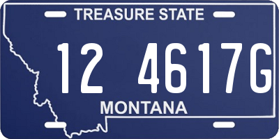 MT license plate 124617G