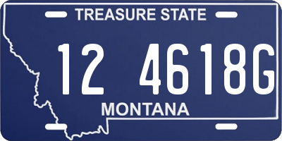MT license plate 124618G