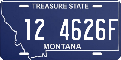 MT license plate 124626F