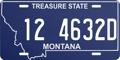 MT license plate 124632D