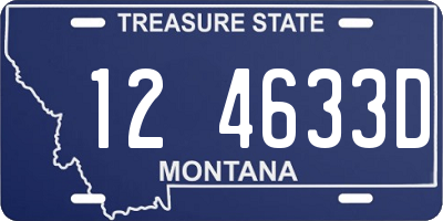 MT license plate 124633D