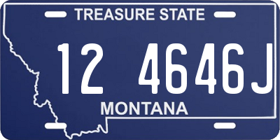 MT license plate 124646J