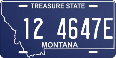 MT license plate 124647E
