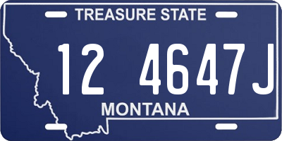 MT license plate 124647J