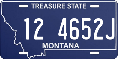 MT license plate 124652J