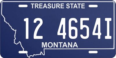 MT license plate 124654I
