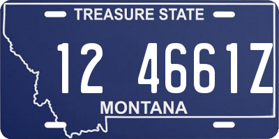 MT license plate 124661Z