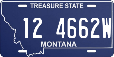 MT license plate 124662W