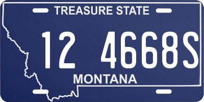 MT license plate 124668S