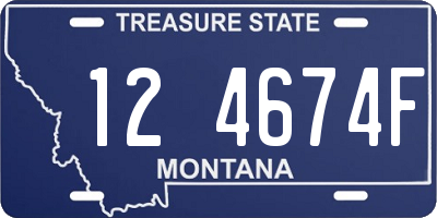 MT license plate 124674F