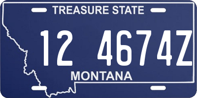 MT license plate 124674Z