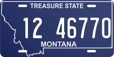 MT license plate 124677O