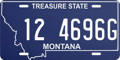 MT license plate 124696G