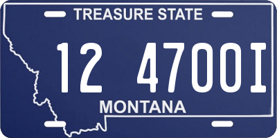 MT license plate 124700I