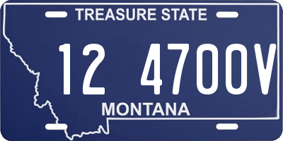 MT license plate 124700V