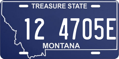 MT license plate 124705E