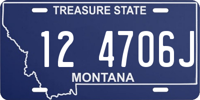 MT license plate 124706J