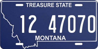 MT license plate 124707O