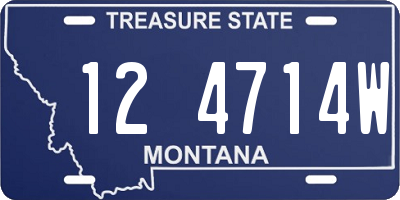 MT license plate 124714W