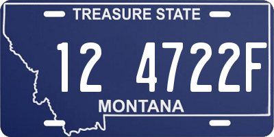 MT license plate 124722F