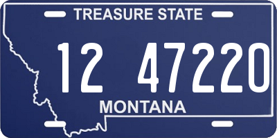 MT license plate 124722O